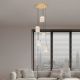 Pendule, Lustre suspendate - Lustra cu 5 pendule LED alama aurie VANCE