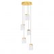 Pendule, Lustre suspendate - Lustra cu 5 pendule LED alama aurie VANCE