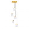 Lustra cu 5 pendule LED alama aurie VANCE