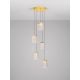 Pendule, Lustre suspendate - Lustra cu 5 pendule LED alama aurie VANCE