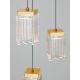 Pendule, Lustre suspendate - Lustra cu 5 pendule LED alama aurie VANCE