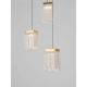 Pendule, Lustre suspendate - Lustra cu 5 pendule LED alama aurie VANCE