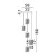 Pendule, Lustre suspendate - Lustra cu 5 pendule LED alama aurie VANCE