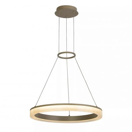 Pendule, Lustre suspendate - Lustra LED inelara din metal sand, diametru 45cm, Lumen Rings