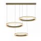Pendule, Lustre suspendate - Lustra LED liniara cu 3 inele suspendate, Lumen Rings
