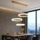 Pendule, Lustre suspendate - Lustra LED liniara cu 3 inele suspendate, Lumen Rings