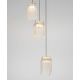 Pendule, Lustre suspendate - Lustra cu 3 pendule LED alama aurie VANCE