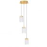 Lustra cu 3 pendule LED alama aurie VANCE