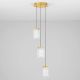 Pendule, Lustre suspendate - Lustra cu 3 pendule LED alama aurie VANCE