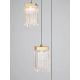 Pendule, Lustre suspendate - Lustra cu 3 pendule LED alama aurie VANCE