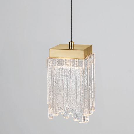 Pendule, Lustre suspendate - Lustra, Pendul LED suspendat alama aurie VANCE