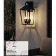 Aplice - Aplica perete exterior din otel negru si sticla, protectie IP44 Lantern