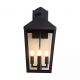 Aplice - Aplica perete exterior din otel negru si sticla, protectie IP44 Lantern