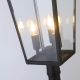 Stalpi - Stalp exterior din otel negru si sticla, protectie IP44 Lantern