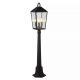 Stalpi - Stalp exterior din otel negru si sticla, protectie IP44 Lantern