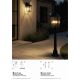 Aplice - Aplica perete exterior din otel negru si sticla, protectie IP44 Lantern