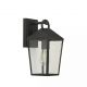 Aplice - Aplica perete exterior din otel negru si sticla, protectie IP44 Lantern
