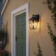 Aplice - Aplica perete exterior din otel negru si sticla, protectie IP44 Lantern