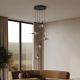 Pendule, Lustre suspendate - Lustra cu 5 pendule LED alama aurie si sticla fumurie, DIAZ