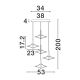 Pendule, Lustre suspendate - Lustra cu 5 pendule LED alama aurie si sticla fumurie, DIAZ