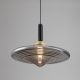 Pendule, Lustre suspendate - Pendul LED alama aurie si sticla fumurie, DIAZ