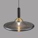 Pendule, Lustre suspendate - Pendul LED alama aurie si sticla fumurie, DIAZ