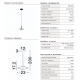 Pendule, Lustre suspendate - Pendul LED alama aurie si sticla fumurie, DIAZ