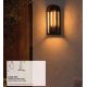 Aplice - Aplica perete exterior din aluminiu negru si sticla, protectie IP44 Lantern