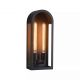 Aplice - Aplica perete exterior din aluminiu negru si sticla, protectie IP44 Lantern