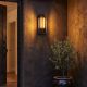 Aplice - Aplica perete exterior din aluminiu negru si sticla, protectie IP44 Lantern