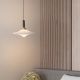 Pendule, Lustre suspendate - Pendul LED alama aurie si sticla alba, DIAZ