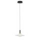 Pendule, Lustre suspendate - Pendul LED alama aurie si sticla alba, DIAZ
