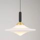 Pendul LED alama aurie si sticla alba, DIAZ