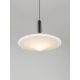 Pendule, Lustre suspendate - Pendul LED alama aurie si sticla alba, DIAZ