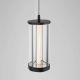 Pendul moderna din metal negru si sticla, CODY LED
