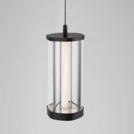 Pendule, Lustre suspendate - Pendul moderna din metal negru si sticla, CODY LED