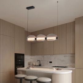 Pendule, Lustre suspendate - Lustra liniara pentru Mesa Dining sau Insula Bucatarie, NOIR LED