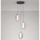 Pendule, Lustre suspendate - Lustra moderna cu 3 pendule NOIR LED