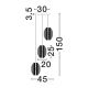 Pendule, Lustre suspendate - Lustra moderna cu 3 pendule NOIR LED