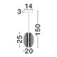 Pendule, Lustre suspendate - Pendul modern negru, fumuriu NOIR LED