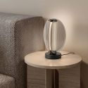 Veioza, Lampa de masa moderna negru, fumuriu NOIR LED