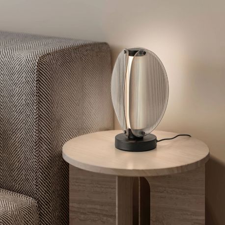 Veioze - Veioza, Lampa de masa moderna negru, fumuriu NOIR LED