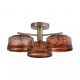 Lustre aplicate - Lustra aplicata tavan moderna 3Lt Brown Milky