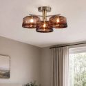 Lustra aplicata tavan moderna 3Lt Brown Milky
