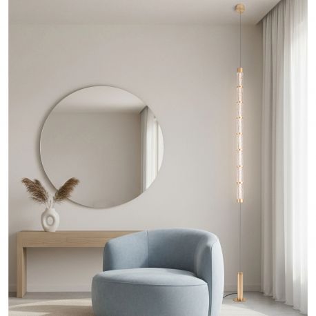 Lampadare - Lampa LED suspendata, tip lampadar, alama aurie DECORO