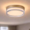 Mini Plafoniera diametru 23cm, Button LED iluminat baie IP65 auriu