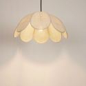 Lustra/Pendul din iuta bej, design boho style, FLOR