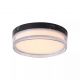 Iluminat pentru baie - Mini Plafoniera diametru 23cm, Button LED iluminat baie IP65 negru marmorat