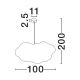 Pendule, Lustre suspendate - Lustra decorativa Cloud 100cm, realizat manual din matase artificiala si bumbac