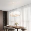 Lustra decorativa Cloud 100cm, realizat manual din matase artificiala si bumbac